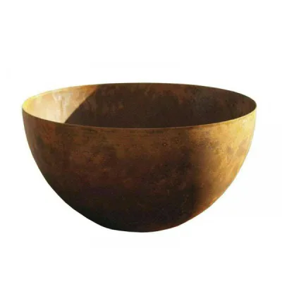 Halfronde schaal, roest design