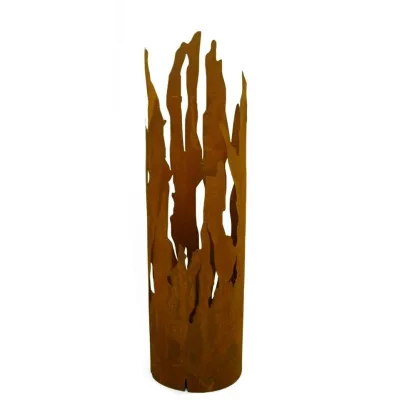 Windlicht drijfhout look om neer te zetten, roest design