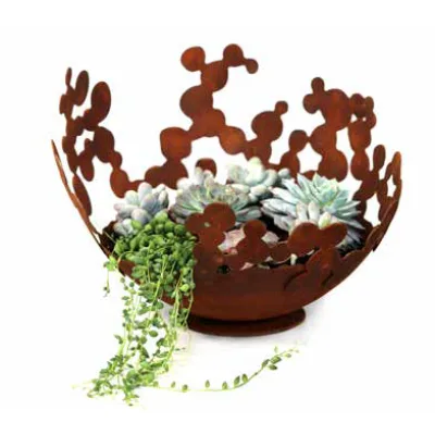 Bubbel schaal, roest design
