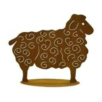 Schaap op plaat, roest design