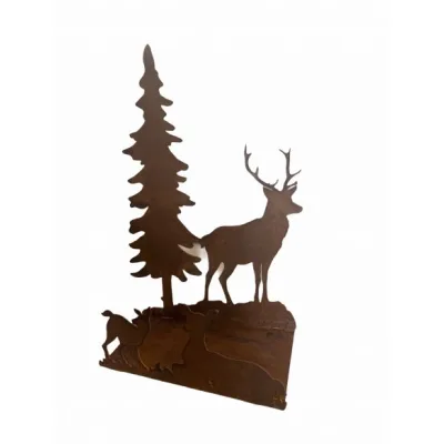 Decoratieve theelichthouder met wild familie, roest design