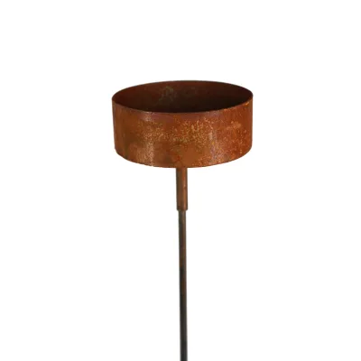 Windlichthouder inclusief glas, tuinsteker, roest design