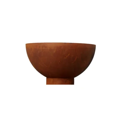 Schaal halfrond voorzien van standaard ring, roest design