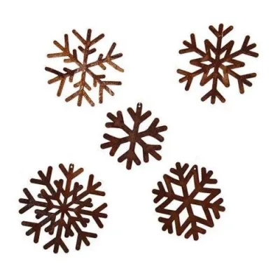 Sneeuwvlok om op te hangen, groot, roest design
