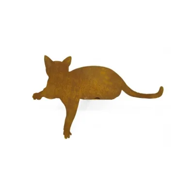 Decoratieve liggende kat, roest design