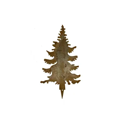 Kerstboom nr 2 - 21 cm hoog, ministeker, roest design