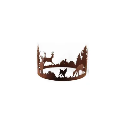Decoratieve ring met bos tafereel, roest design