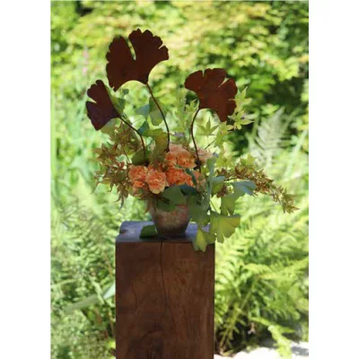 Ginkgo bladeren, set à 3 verschillende bladeren, roest design