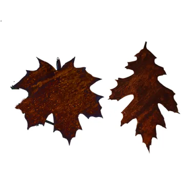 Herfstbladeren, drie verschillende uitvoeringen, om op te hangen, roest design