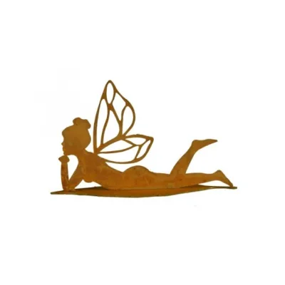 Fee liggend op een blad, roest design