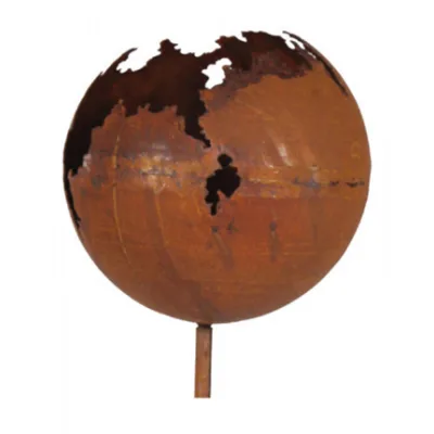 Vuurkogel met scheuren voorzien van korte buis, roest design