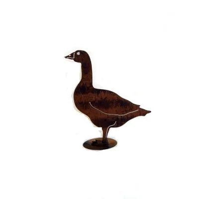 Gans van opzij op plaat, roest design