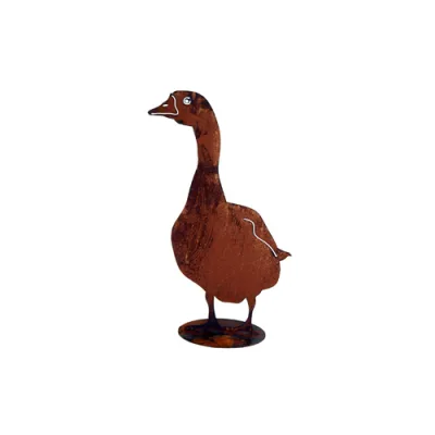 Gans van voren op plaat, roest design