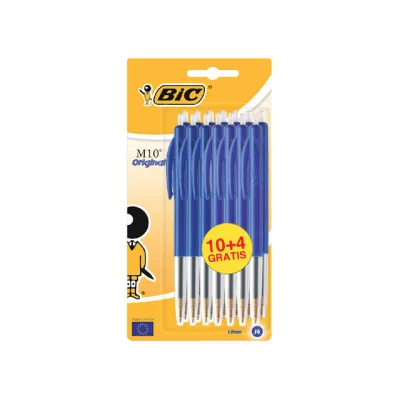 BIC Balpennen M10 Blauw 10+4