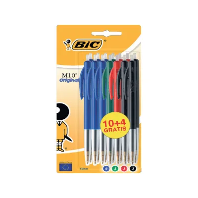 BIC Balpennen M10 Assortiment 10+4