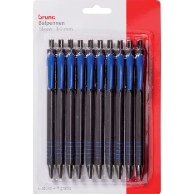 Bruna Balpennen Blauw 6+4