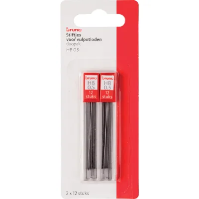 Potloodstift Bruna 0,5hb duopack