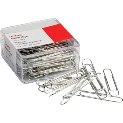 Paperclip Bruna groot verzinkt 70 stuks