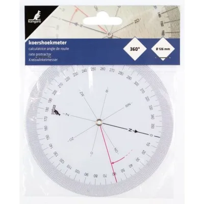 Koershoekmeter Transparant 126mm