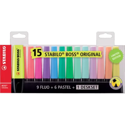 Stabilo Boss Neon + Pastel 15-Pack