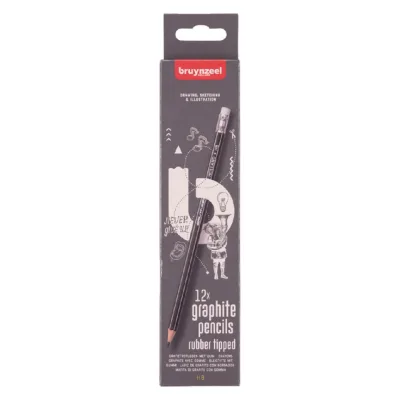 Potlood Bruynzeel 6021 Burotek HB met gum