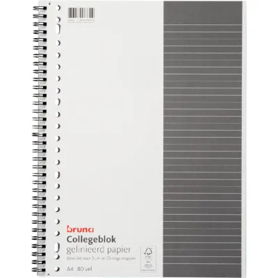 Collegeblok A4 gelinieerd 23-rings