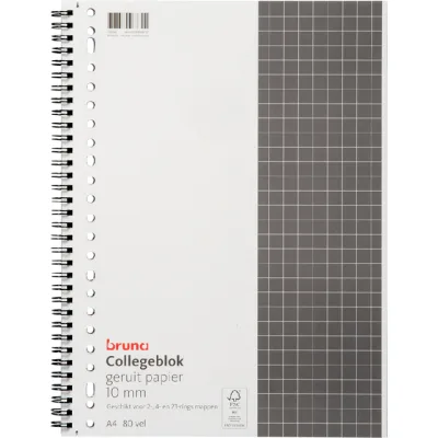 Collegeblok A4 ruit 10mm 23-rings