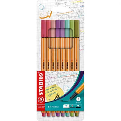 Stabilo Point 88 Fineliners 8-Pack