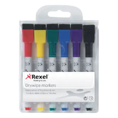 Whiteboard Markers Assortiment 6-Pack