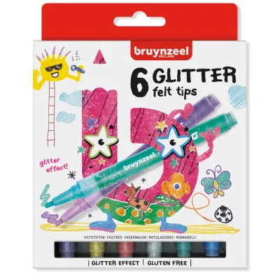 Stabilo Viltstiften Glitter 6-Pack