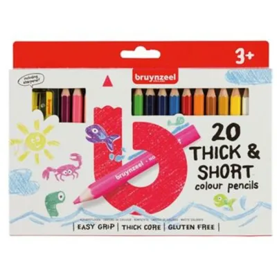 Bruynzeel Thick&Short Kleurpotloden 20-Pack