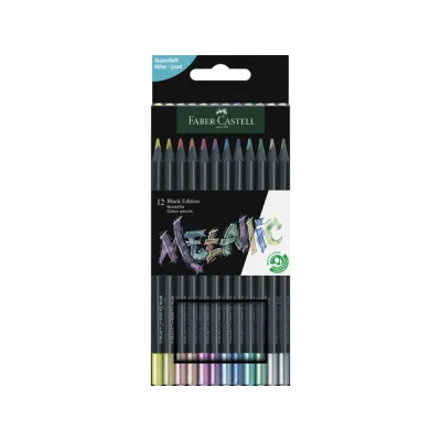 Kleurpotloden Faber-Castell Black Edition Metallic 12st.