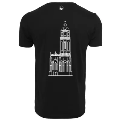 Deventer Lebuïnuskerk heren T-shirt zwart rug
