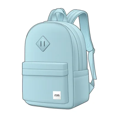 Rugtas met Laptopvak Basics Pastel Blauw