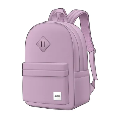 Rugtas met Laptopvak Basics Pastel Lila