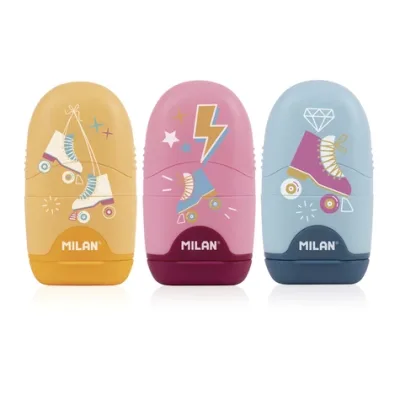 Milan Puntenslijper met Gum Print Blauw