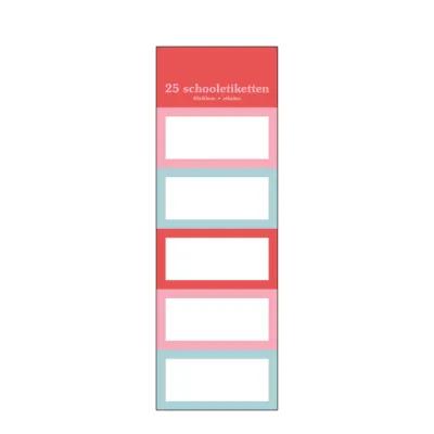 Schooletiketten 5 pak Trend
