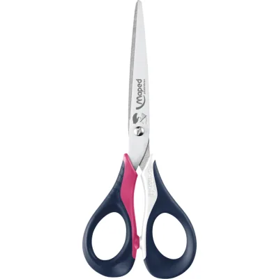 Maped Schaar Blauw-Roze-Wit 16cm - Links