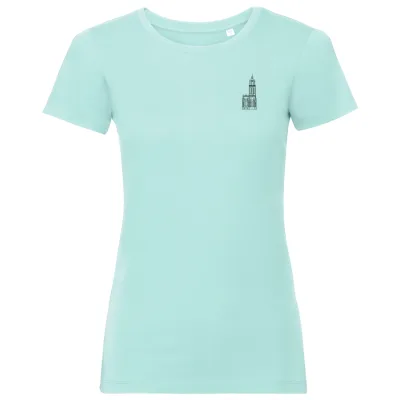Deventer Lebuïnuskerk klein dames T-shirt aqua