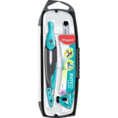 Maped Metal Open Passer 3‑delig - BLAUW