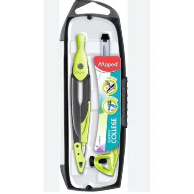 Maped Metal Open Passer 3‑delig - Groen