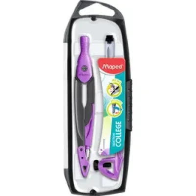 Maped Metal Open Passer 3‑delig - Paars