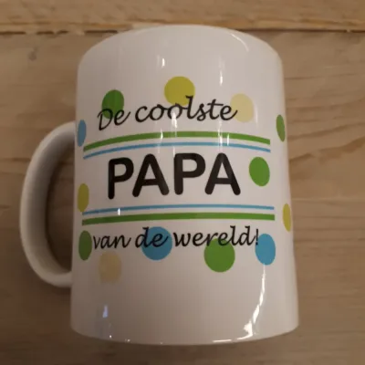 Witte Mok voor Papa – “De Coolste Papa van de Wereld”