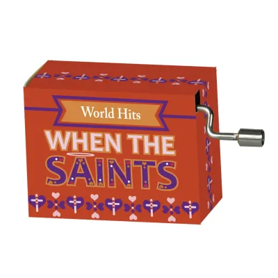 Muziekdoosje wereldhits met melodie van when the saints