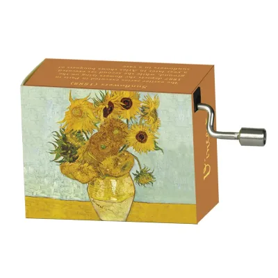 Muziekdoosje kunstenaars Van Gogh Zonnebloemen met melodie Spring van Vivaldi