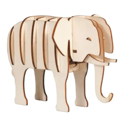 3D puzzel olifant van hout