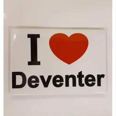 Koelkastmagneet I love Deventer van metaal