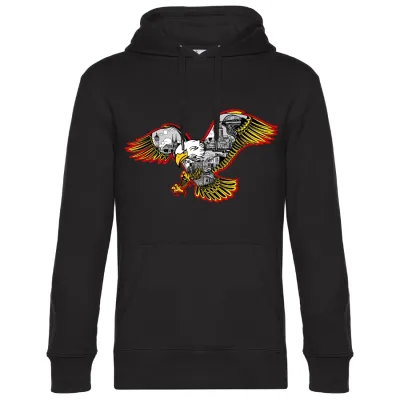 Deventer hoodie eagle rood geel groot zwart
