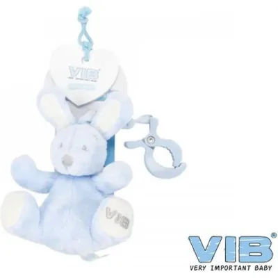 Baby speelgoed activity konijn met clip blauw van VIB