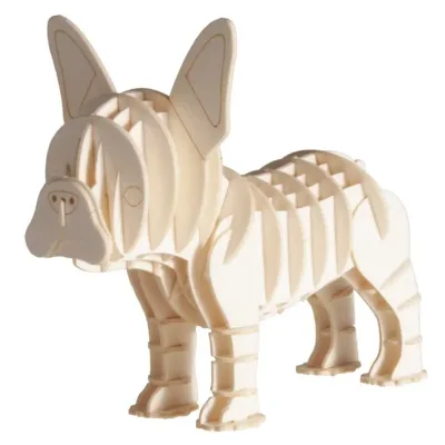 3D puzzel en bouwpakket hond Bulldog van karton